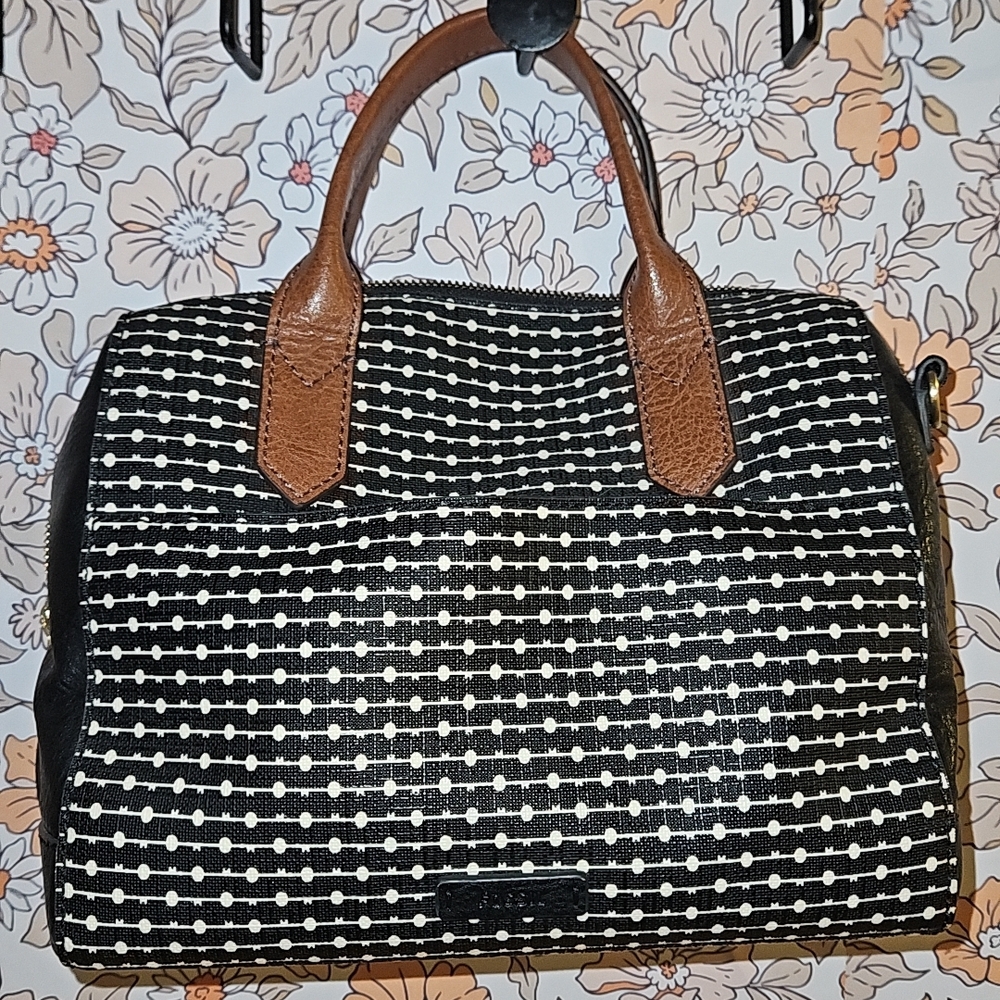 Stylish Black and White Handbag